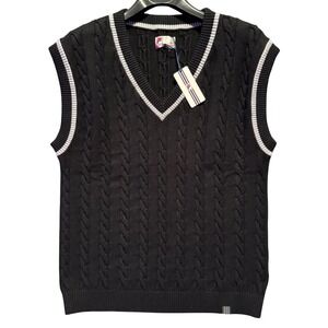 Fila Black V-Neck Sweater Vest